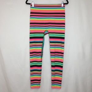 K-DEER rainbow neon striped leggings punk rock